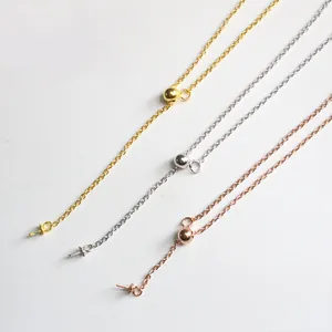 Detailansicht von S925 Silber Kettenversteller in Gold Silber und Roségold Ausführungen