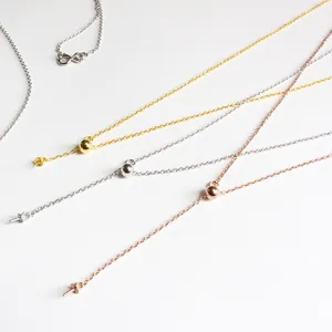 Verstellbare S925 Sterlingsilber O-Ketten in Gold, Silber und Roségold Ausführungen