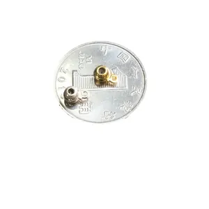 Perline di posizionamento regolabili in argento S925 oro e argento con moneta di scala