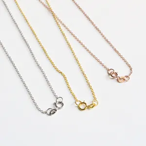 Details von S925 Sterlingsilber-Verstellketten in Silber, Gold und Roségold-Ausführungen