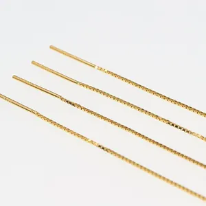 Catene minimaliste in argento S925 placcato oro per la creazione di gioielli fai-da-te