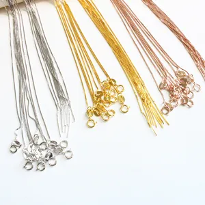 S925 Sterlingsilber Box-Halsketten in Silber Gold und Roségold mit Federring-Verschluss
