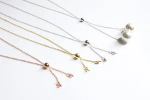 Vue détaillée des chaînes ajustables en argent S925 pour bijoux DIY en plusieurs couleurs