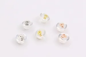 Cierres de pendientes de silicona y plata S925 en color oro, rosa y plata