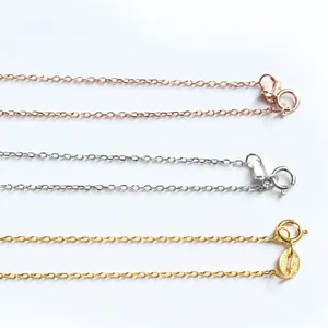 Trois couleurs de chaînes croisées DIY réglables en argent sterling S925 avec fermoirs