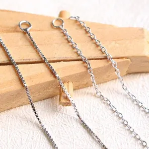 Catena veneziana e catena a maglie in argento sterling S925 per orecchini fai-da-te