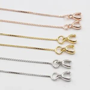 Kit bijoux DIY en argent S925 avec chaînes vénitiennes et fermoirs en trois tons de métal