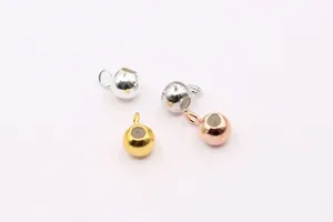 Cuentas deslizantes de plata S925 en oro y oro rosa para creación de joyas DIY