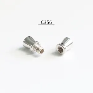 Close-up of S925 sterling silver screw clasps for DIY jewelry necklaces and bracelets