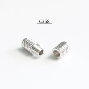 Detailed view of S925 sterling silver screw clasps for DIY pearl necklace and bracelet