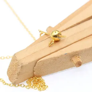Cuenta deslizante de plata S925 con lazo y aguja para creación de joyas DIY