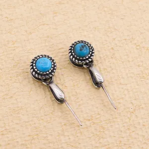 Vintage 925 Sterling Silver Pendant Clasp Bail DIY Jewelry Connector Findings With Turquoise For Crystal Jade Necklace Pendant