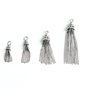 Antique 925 Sterling Silver Tassel Pendant Retro Thai Silver DIY Jewelry Making Finding For Necklace Bracelet Accessory
