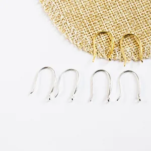 Crochets de boucle d'oreille en argent 925 doré et argenté pour la création DIY