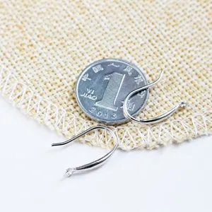 Paire de crochets d'oreilles en argent 925 avec anneaux pour création bijoux DIY