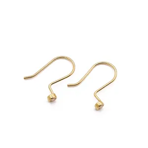 Crochets d'oreilles minimalistes en argent S925 plaqué or avec pierres de zircone