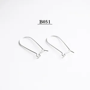 Minimalist S925 sterling silver earring hooks with loop for creative DIY jewelry making