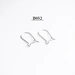 Polished S925 sterling silver French ear hooks for DIY jewelry making accessories