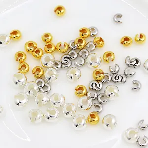 Cache-noeuds en argent sterling S925 doré et argenté pour la création de bijoux DIY