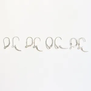 S925 Sterling Silver French Leverback Earring Hooks DIY Jewelry Findings Round U Shape Lever Back Ear Wire For Earring Making Accessories