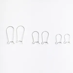 925 Sterling Silver Earring Hooks White Gold Plated French U-Shape Ear Wire For DIY Earring Jewelry Making Findings Women Accessories