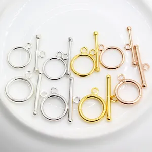 S925 Sterling Silver OT Toggle Clasp DIY Jewelry Findings For Necklace Bracelet Making Gold Rose Gold Plated Clasp