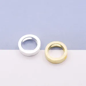 Ciondolo a Cerchio Vuoto Opaco in Argento Sterling 925 Accessori per Gioielli Fai da Te per Creazione di Collane Bracciali Ciondolo Rotondo Satinato