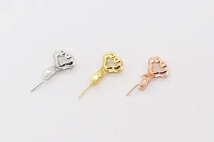 Détail de bélières nuage en argent S925 en coloris argent, or et or rose pour bijoux