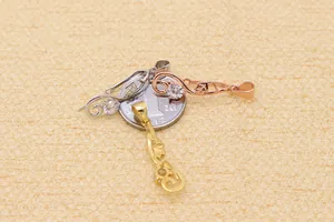Detailed S925 sterling silver filigree pendant clasps in silver, gold, and rose gold finishes