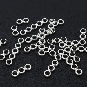 Multi-row S925 sterling silver connector links for DIY jewelry making and craft supplies