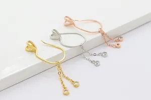 S925 Sterlingsilber U-förmige Schmuckverschlüsse in Gold, Silber und Roségold Optik