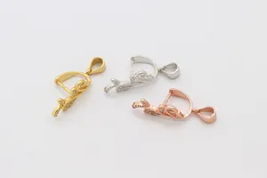 Detailansicht von S925 Sterlingsilber Anhängerschlaufen in Gold, Silber und Roségoldoptik