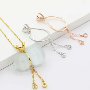 S925 Sterlingsilber Wu Lou Flaschenkürbis Anhänger Verschluss DIY Schmuck Zubehör Für Joghurt Jade Gold Roségold Galvanisiert