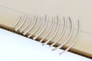 Various lengths of polished S925 sterling silver curved tube beads for DIY jewelry making