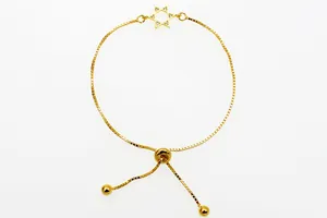 Chaîne box ajustable en argent S925 avec pendentif étoile hexagramme et boucle coulissante