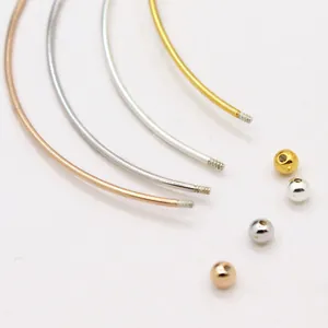DIY S925 silver screw bangle set in gold, silver, rose gold, and matte finish with beads