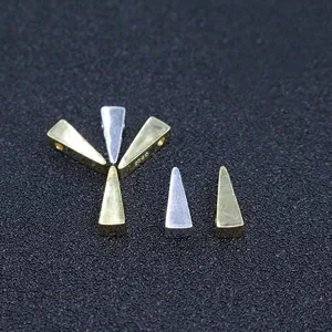 925 Sterling Silver Triangle Spacer Beads Mini Geometric Wedge Pendants For DIY Jewelry Making Findings Bracelet Necklace Material