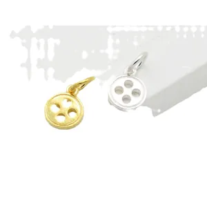 Pendentifs bouton lanterne en argent S925 or et argent pour la création de bijoux