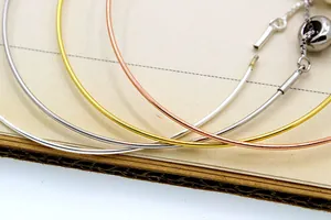 Macro detail of S925 sterling silver adjustable bangle screw ends in gold and rose gold
