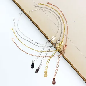 925 Sterling Silver DIY Bracelet For Women Men Adjustable Cross Chain With Lobster Clasp Minimalist O Chain Link Jewelry
