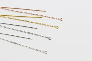 Macro detail of S925 sterling silver ear wires in rose gold, gold and silver finishes
