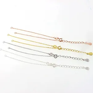 S925 Sterling Silver cross chain bracelets in four plated colors with adjustable clasps