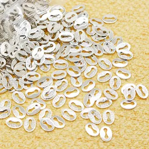 S925 Sterling Silver Oval Connection Tags ITALY Stamp DIY Jewelry Making Findings For Handmade Bracelet Necklace Component