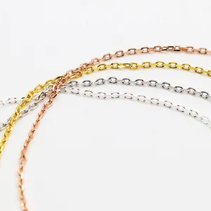 Adjustable S925 sterling silver cross chain bracelets in gold, rose gold and silver