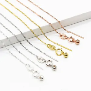 Adjustable S925 sterling silver chain bracelets in silver, gold, and rose gold finishes