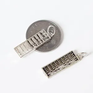 Pendentif boulier en argent sterling S925 avec perles mobiles pour création de bijoux DIY