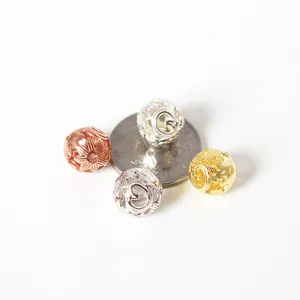 Hollow S925 sterling silver beads in gold, rose gold and silver for DIY jewelry