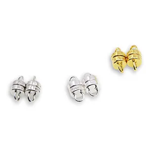 925 Sterling Zilveren Magnetische Sluiting Ovaal Cilindrisch Voor Ketting Armband DIY Sieraden Maken Hoogwaardige Gepolijste Sieradenaccessoires