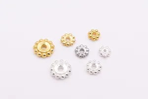 Perles intercalaires en argent S925 or et argent pour la création de bijoux DIY