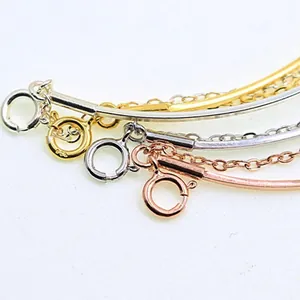 S925 Sterlingsilber Schraubverschlüsse mit Kreuzketten in Gold Silber und Roségoldoptik